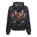 AMIRI Distressed Logo-Print Cotton-Jersey Hoodie