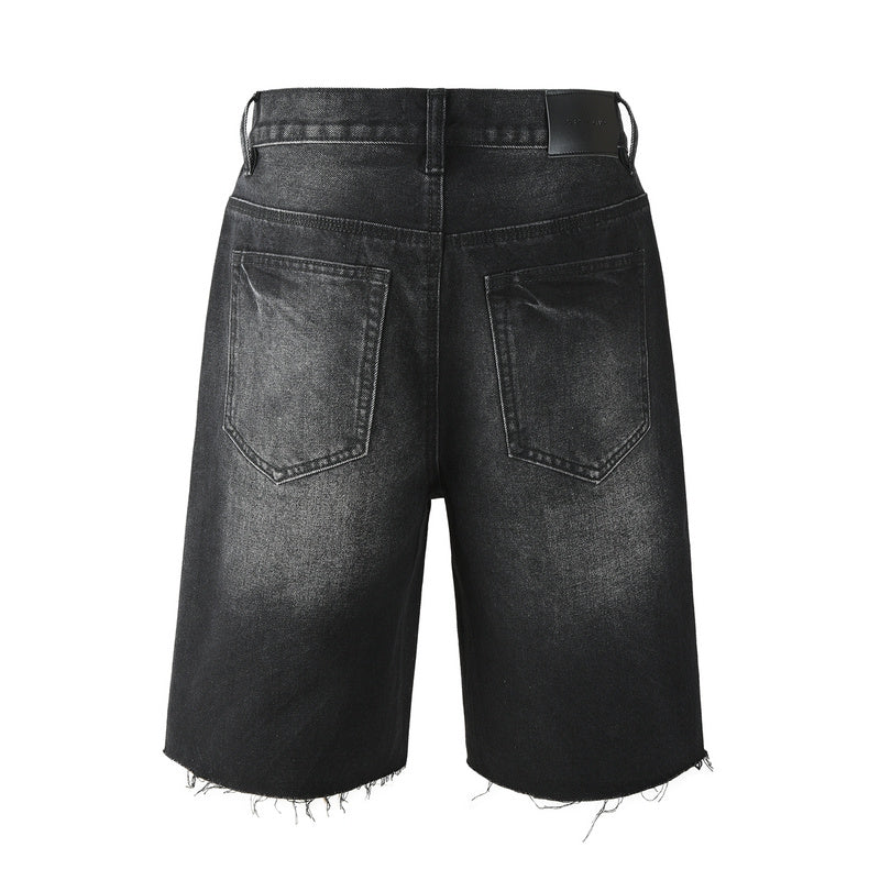 Purple Brand Crystal Diamond Denim Shorts #5104