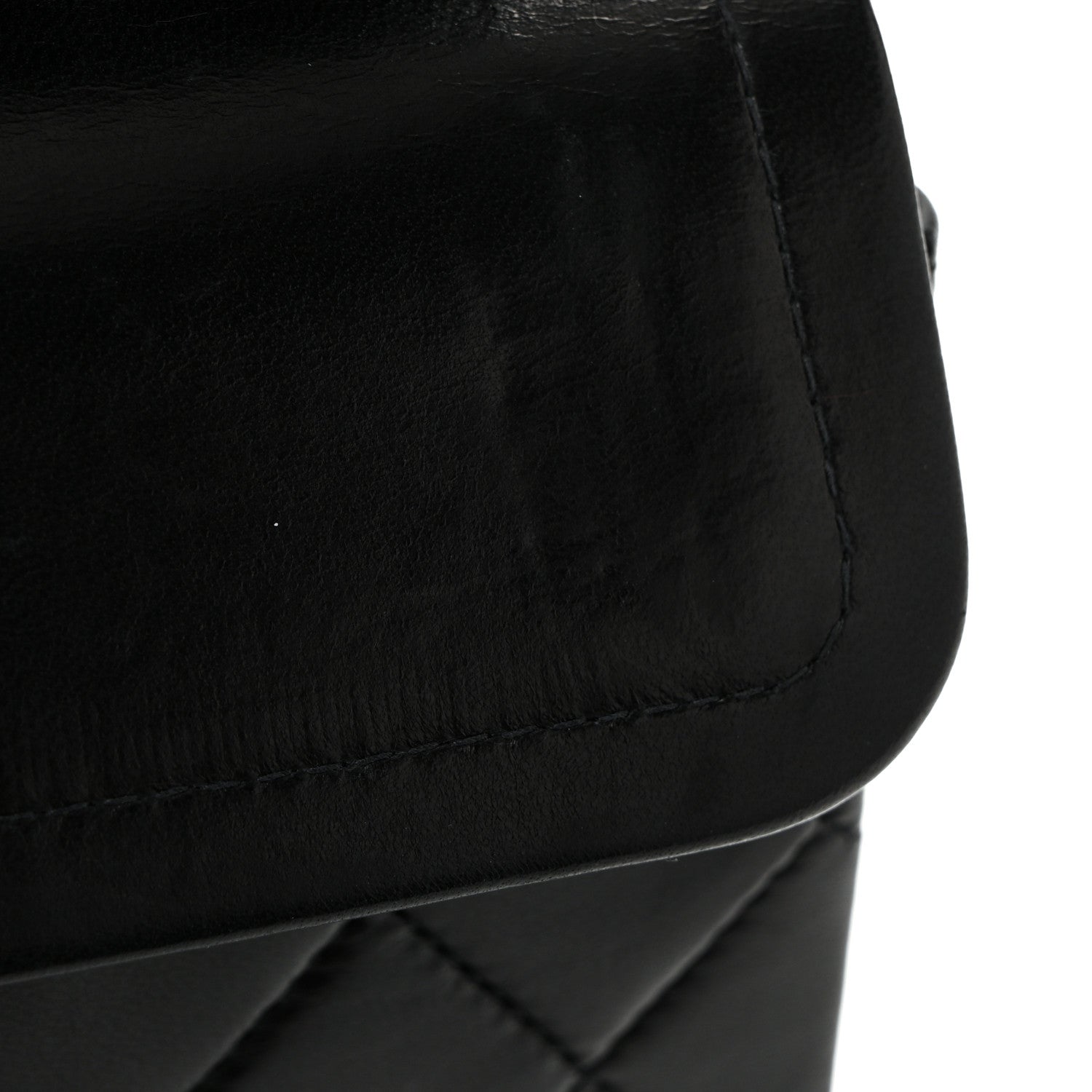 Lambskin Quilted Small Double Flap Black