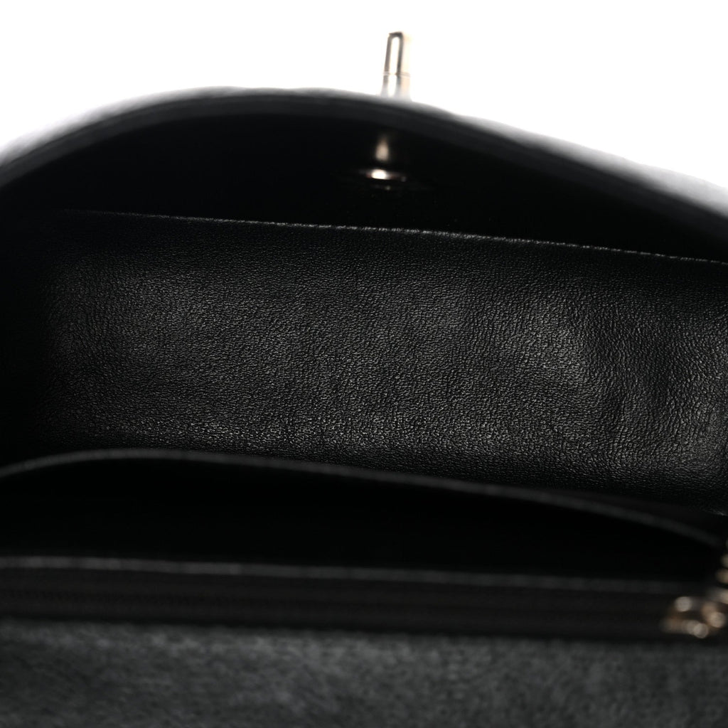 Caviar Quilted Mini Square Flap Black