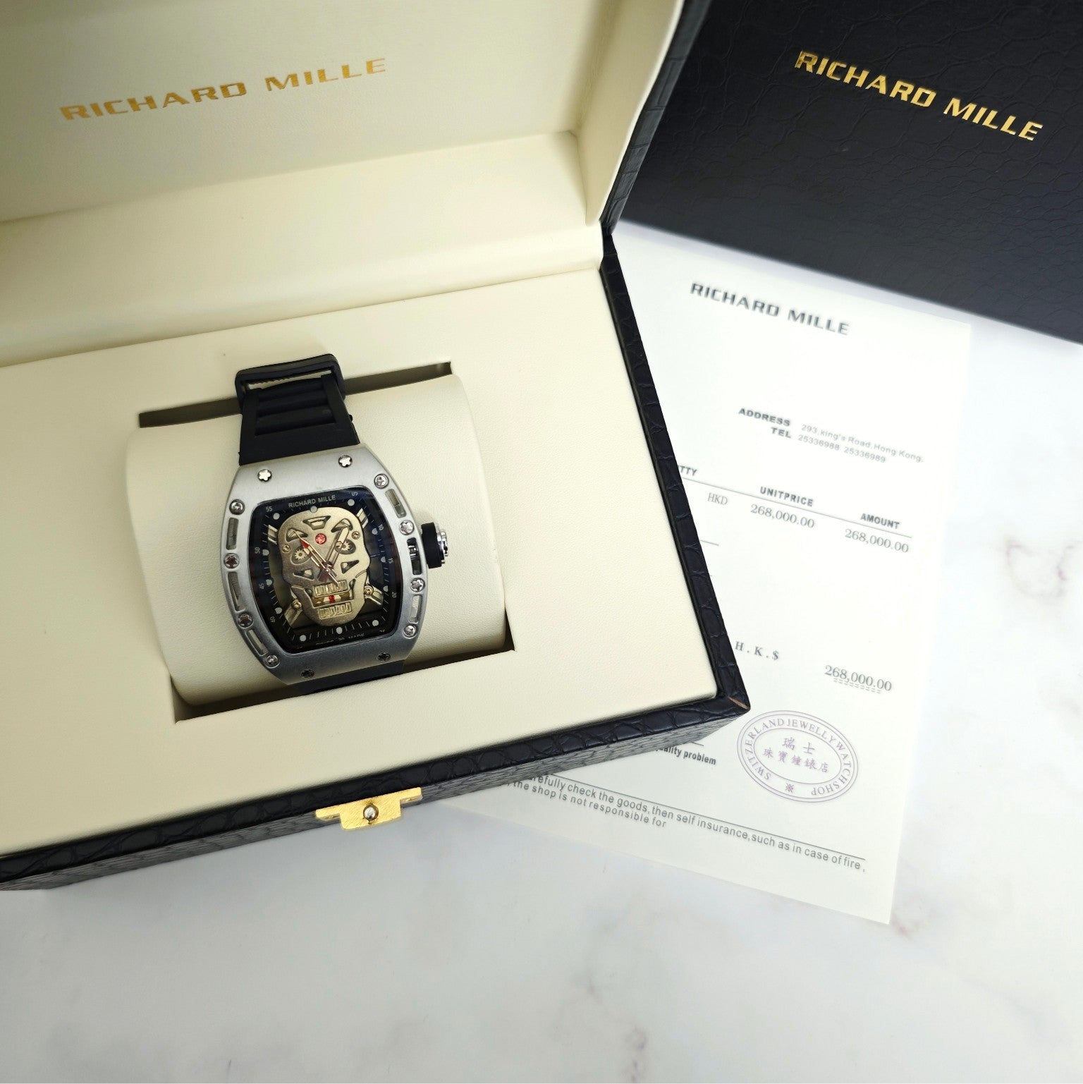 Richard Mille RM052 Series Skeleton Skull Automatic Quartz Watch