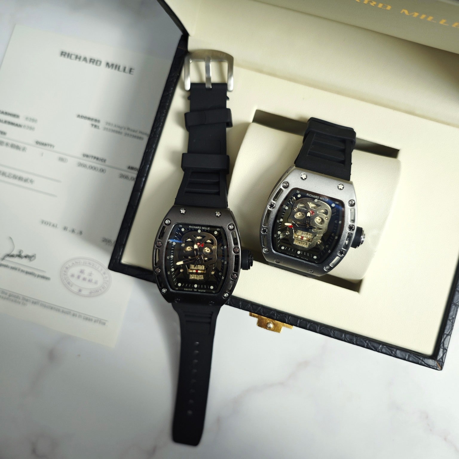 Richard Mille RM052 Series Skeleton Skull Automatic Quartz Watch