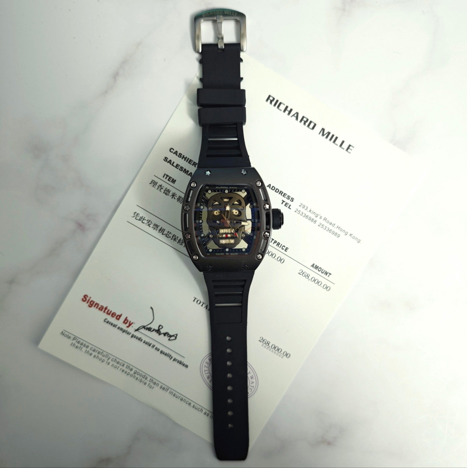 Richard Mille RM052 Series Skeleton Skull Automatic Quartz Watch