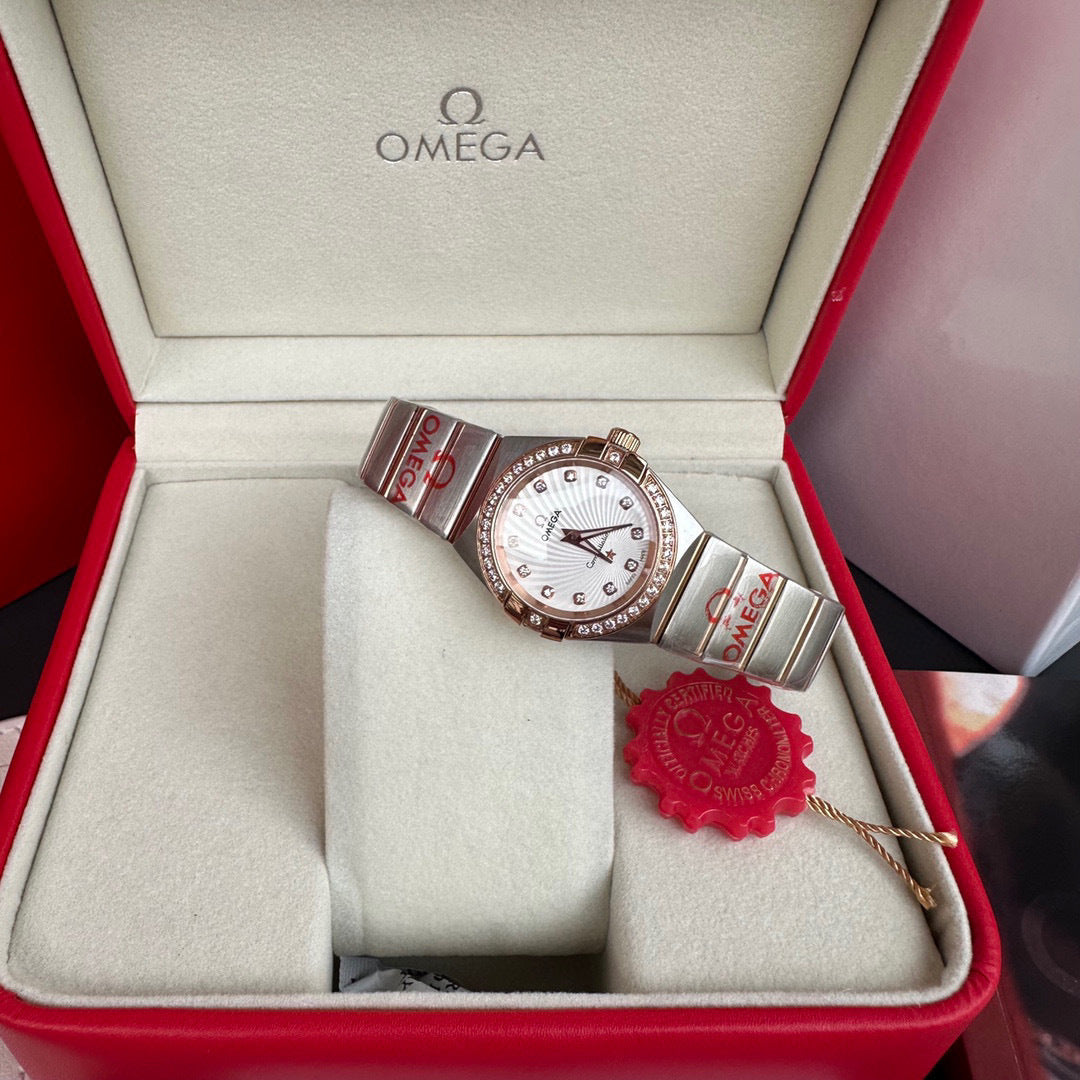 Omega Constellation Series Rose Diamond Ladies Watch