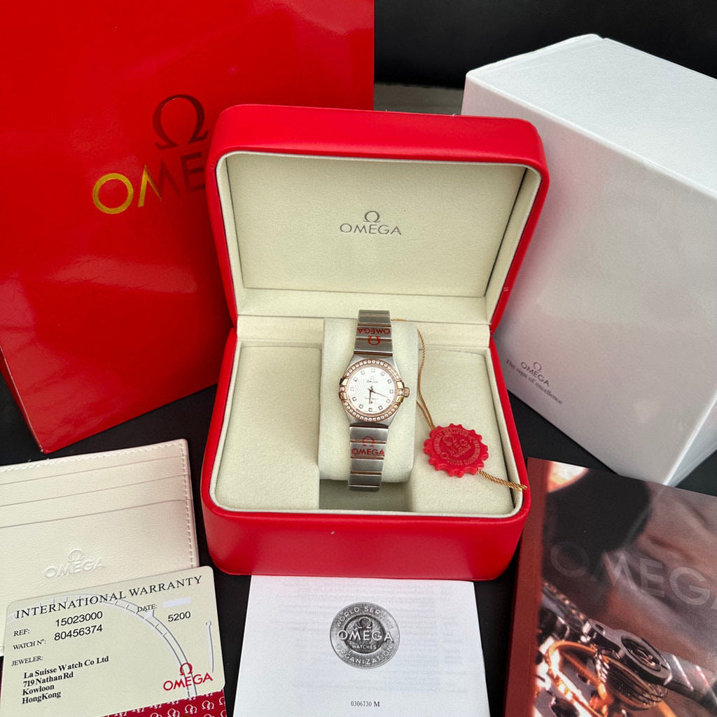 Omega Constellation Series Rose Diamond Ladies Watch