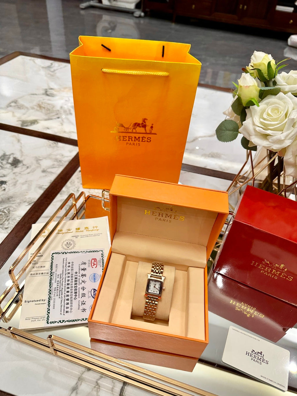 Hermès Small Square Luxury Watch