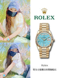 Rolex Day-Date Oyster Perpetual Gold Turquoise Mechanical Watch
