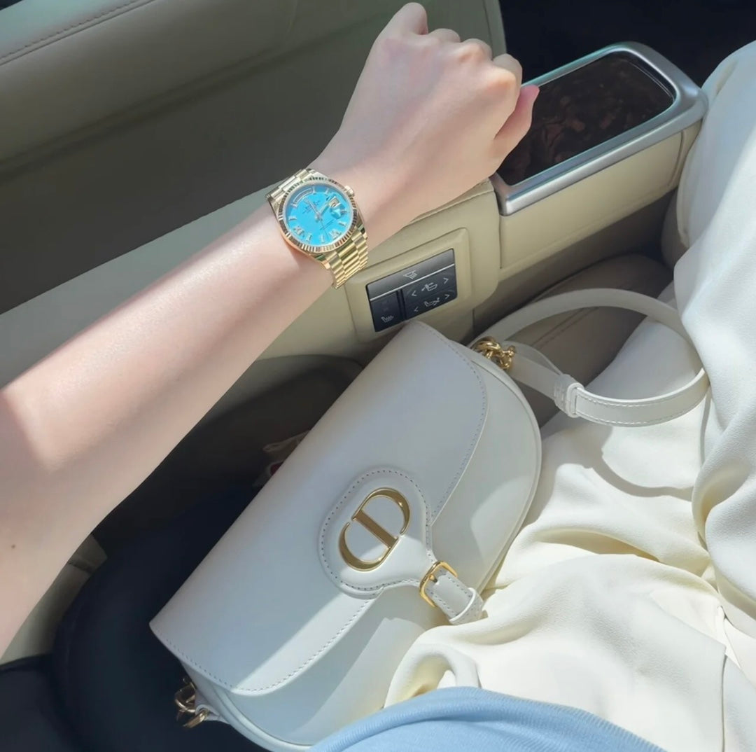 Rolex Day-Date Oyster Perpetual Gold Turquoise Mechanical Watch